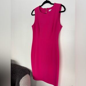 Calvin Klein Vibrant Pink Midi Dress